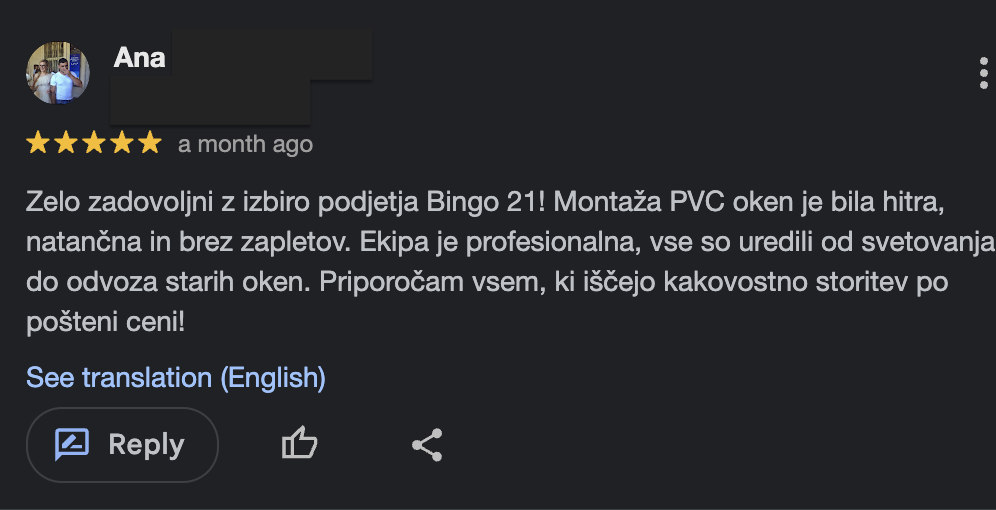 Bingo21_PVC_okna_Google_review_1